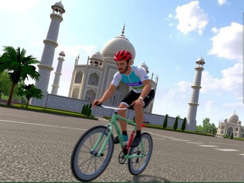 Intense Racing Action in Taj Mahal Cycling Dash Taj Mahal Cycling Dash Gameplay